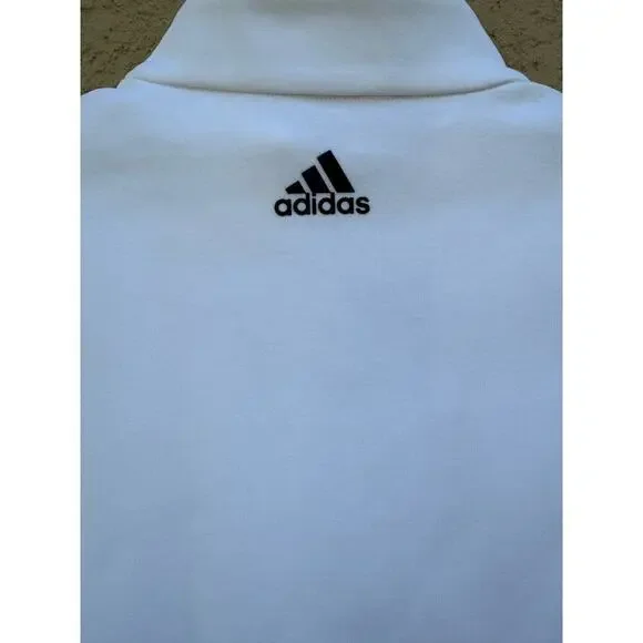 Adidas Quarter Zip Golf Pullover White Medium NWT - Picture 7 of 7